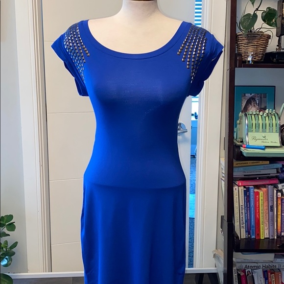 Blue Studded Guess Mini Dress NWT - Picture 3 of 6